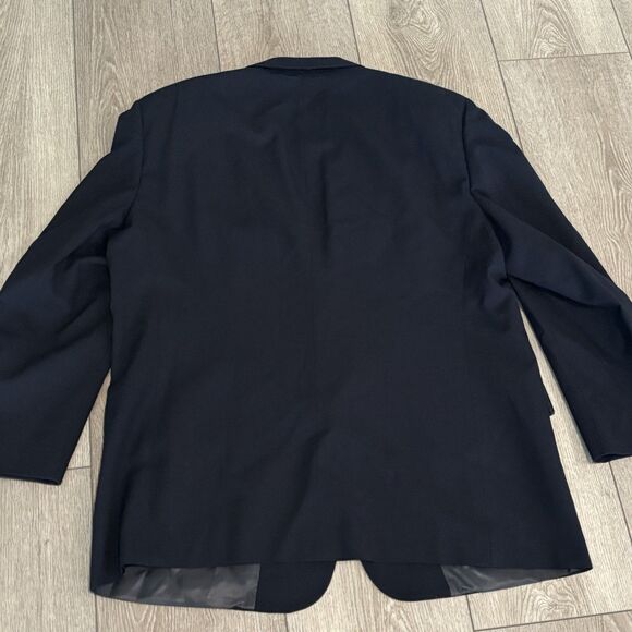 Christian Dior Monsieur Suit 46R Blazer 42x30 Pants Navy Blue Wool Vintage - Picture 7 of 16